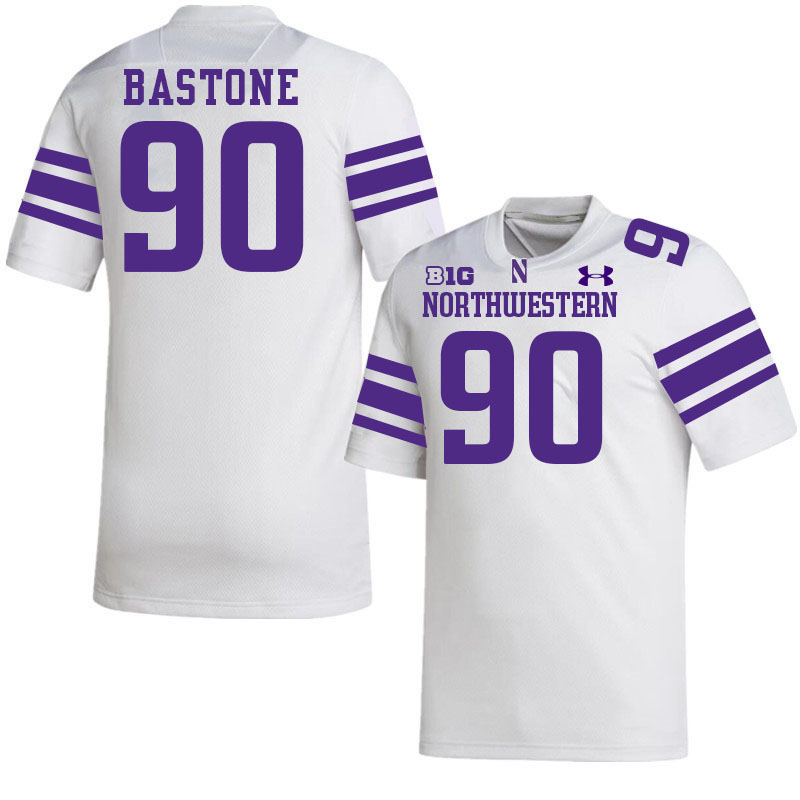 Northwestern Wildcats #90 Carmine Bastone College Football Jerseys Stitched-White